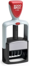 2000 PLUS 4-In-1 Date and Message Stamp, Self-Inking, Legal, Assorted Colors 