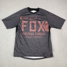 Fox Racing Men's Size M Gray Short Sleeve MTB Breathable Jersey T Shirt Medium