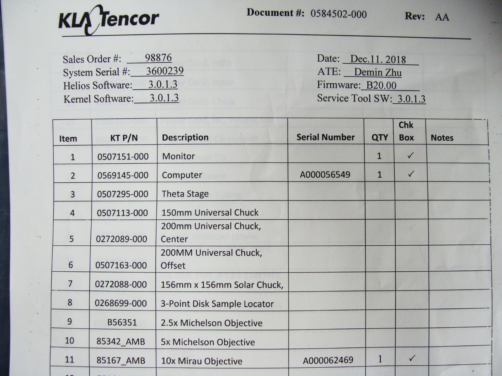 KLA Tencor MicroXAM-800 3D Benchtop Optical Wafer Surface Profiler Profilometer