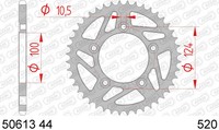 Kettenrad Stahl 46-ZäHne 520-Teilung FüR Ducati Panigale 899 Abs Bj. 2014-2015