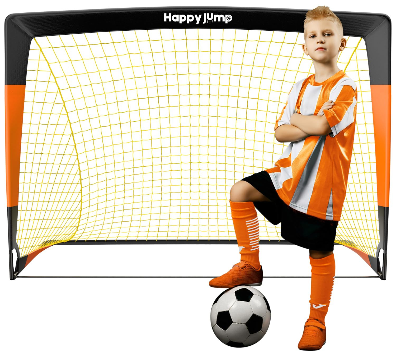 Happy Jump Porta Da Calcio 3x2.2FT, 4x3FT, 5x3.6FT, 7x5FT Pop-Up (u5U)