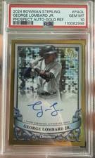 2024 Bowman Sterling Prospect Autograph George Lombard Jr Gold Refractor /50