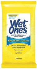 Wet Ones Antibacterial Hand Wipes Citrus Scent 20 ct (2 Pack)