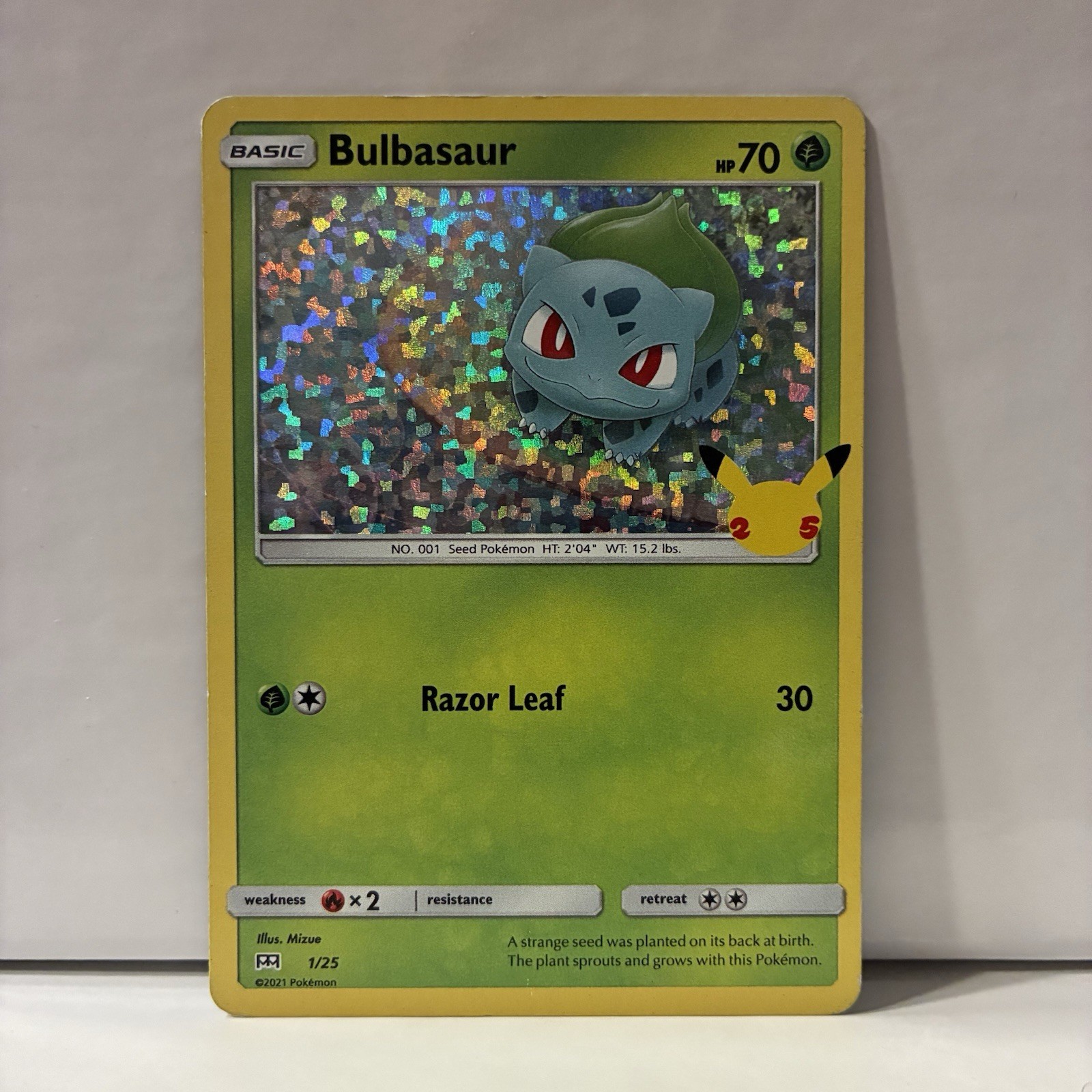 Bulbasaur - 1/25 Pokemon McDonald's 25th Anniversary Promos 001/025 Holo LP