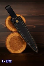 Leather Sheath For Straight Fixed Blade Knife Up To 6.5”Blade Double Edge Dagger