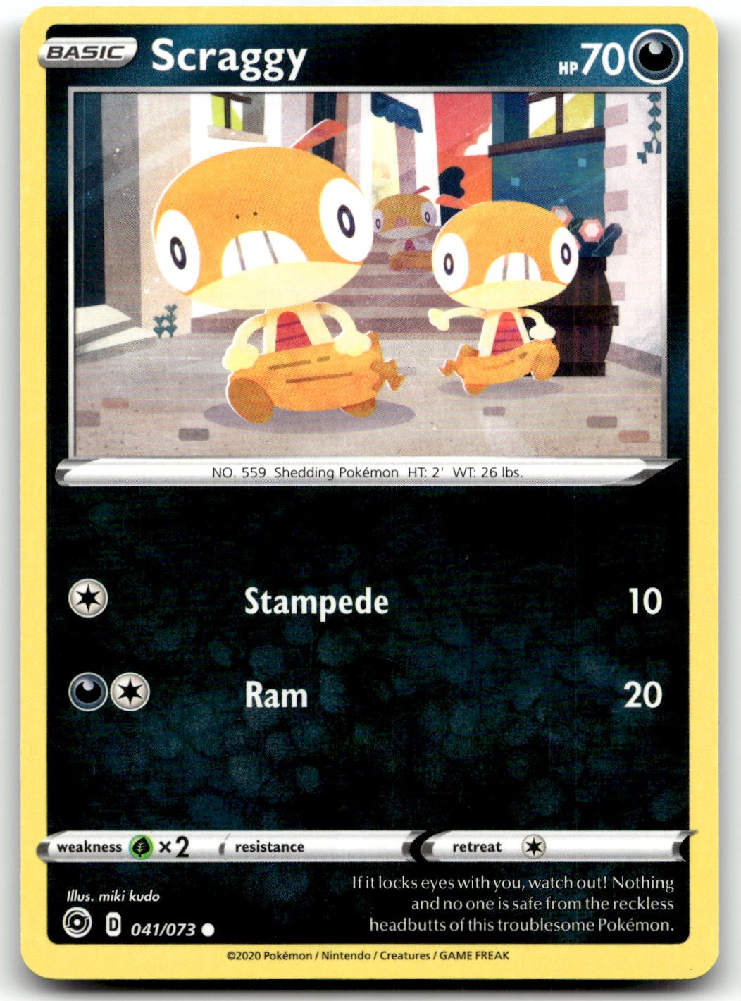 Scraggy 41/73 Champion's Path Common Unlimited Pokemon TCG NM