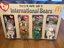 NEW Complete 1999 McDonald  s Teenie Beanie Babies International Bears Boxed Set