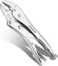WORKPRO Locking Pliers, 7-Inch Curved Jaw Vice Grips Pliers, Chromium-Vanadium S