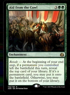 Aid from the Cowl Aether Revolt Normal MTG 105 NM