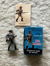 Hand Painted Marx Warriors of World Confederate Soldier Red Miller Box  Card