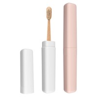 2 StüCk Reise-ZahnbüRstenetui 21X3,5 Cm FüR ZahnbüRstenhalter Beige/Rosa