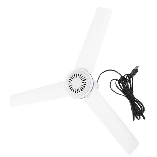 5V USB 19.7” Portable Ceiling Fan Mini USB Hanging Camping Tent Fans for Outd...