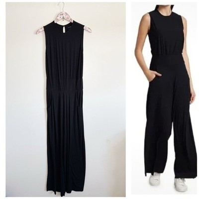 COMMANDO Black Butter Wide Leg Jumpsuit Size S Small One Piece Comfort Sleeveles