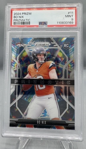 2024 PANINI PRIZM PRIZMATIC #11 BO NIX ROOKIE RC PSA 9
