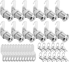 Cam Locks Cabinet Locks Keyed Alike,1-1/8Inch Cylinder Fits on 0.9Inch Max Panel