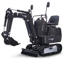 Woodster Benzin Mini-Bagger WMB800 mit Kettenantrieb | 8,5PS | 690mm Spurbreite