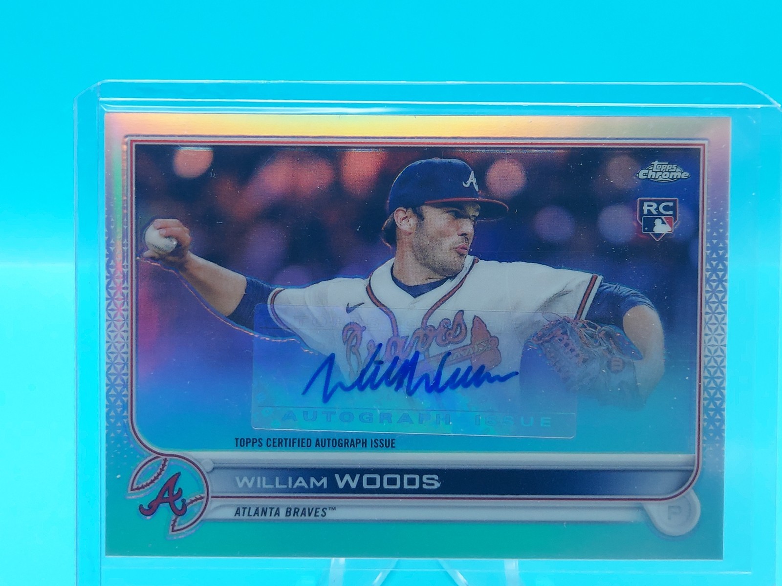 2022 Topps Chrome #AC-WW Atlanta Braves WILLIAM WOODS Autograph RC