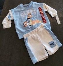 Bluey  Friends 2 Piece French Terry Set Boys 18 Months New