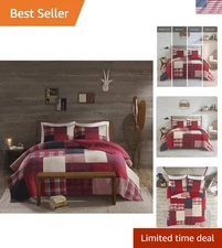 Elegant Sunset Reversible Quilt Set - Lightweight Cotton All-Season Bedding, 3PC