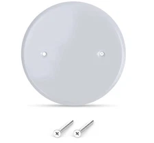 5 Inch Blank Cover Plate for 3.5 Inch Electrical Box White Durable Metal
