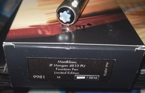 Montblanc JP MORGAN/J.P. Pierpont Fountain Pen M Sterling Silver 4810 18K | New - Picture 15 of 23