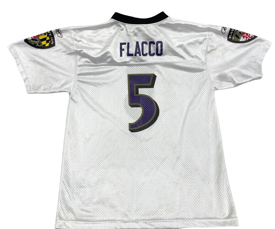 Baltimore Ravens Joe Flacco Reebok NFL Vintage Jersey Youth Boys XL 18-20
