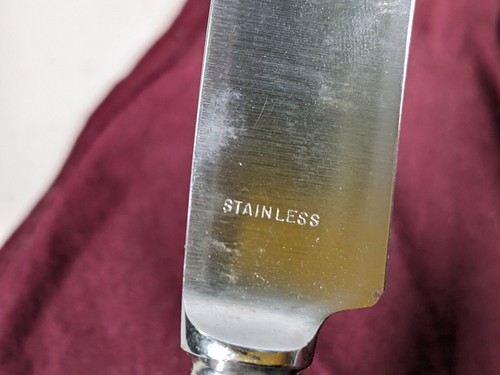 Set of 7 Tiffany & Co Dinnerware Knives Sterling Silver Saint Dunstan w/Pouch - Picture 7 of 10