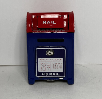 Model Post Box Vintage Model Post Box Miniature Toy Made In Japan Locking 2.25