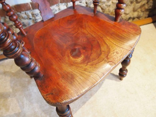Chair stunning Victorian Windsor Grandfather chair c1860 - Picture 2 of 12