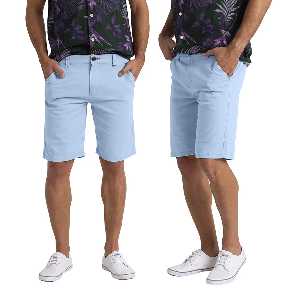 Mens Sky Blue Chino Shorts Stretch Cotton Slim Fit Casual Summer Half Pants
Opens in a new window or
