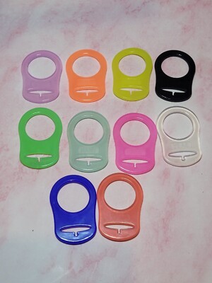 50x gemischte MAM Baby Style Schnuller Adapter Ring Clip