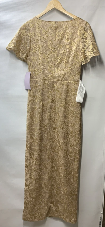 JS Collections Women's Brynlee Flutter Column Gown 8618642 Size 6 Flutter sleeve - Image 2 of 4