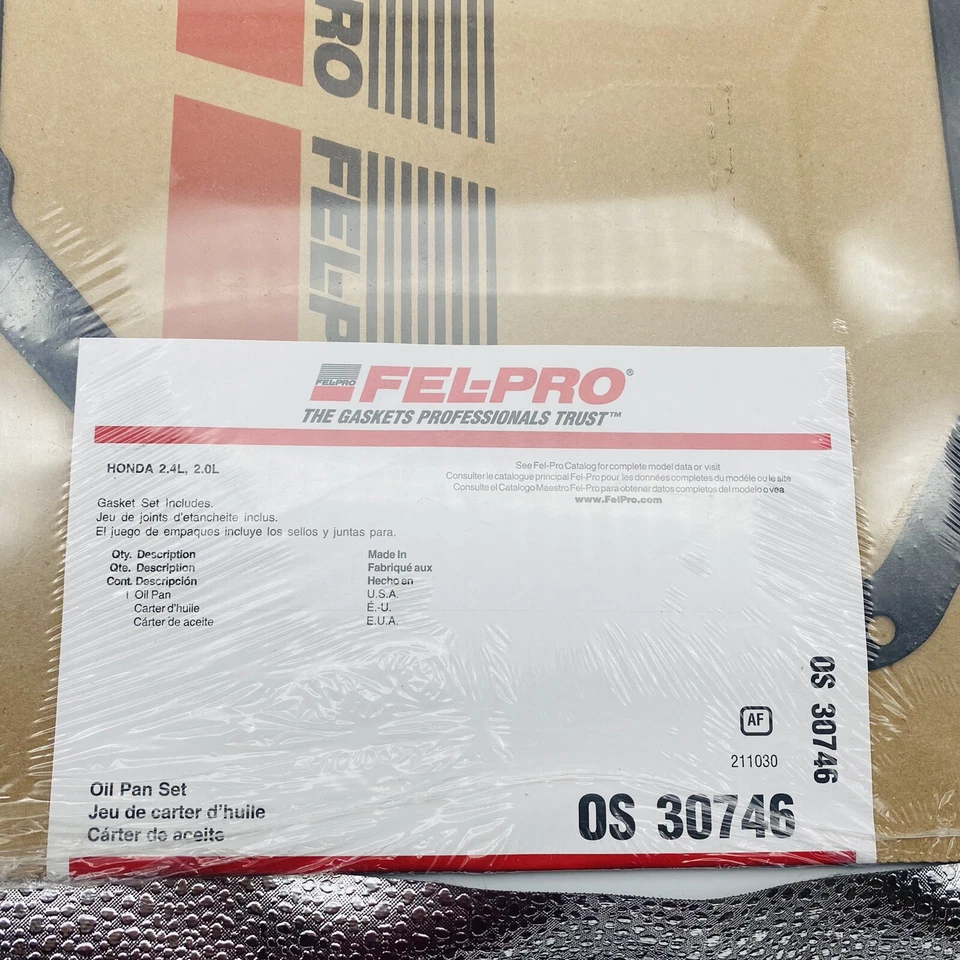 Juego de juntas de cárter de aceite de motor para Honda Civic CR-V Accord Element Acura TSX CSX Foto 2 de 2