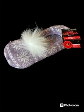 Muk Luks Ballerina Slippers Woman's OSFM Lavender Slip-Resistant Warm NWT