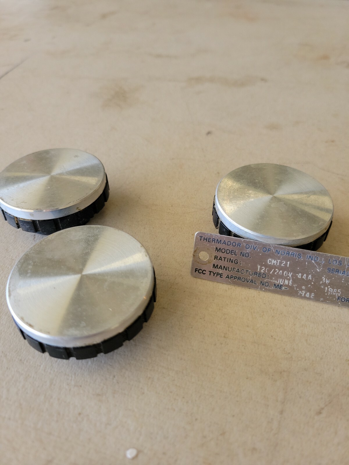 Vintage Genuine THERMADOR Oven Knob (CMT18 20 21). Part 1429253