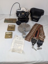Nikon F Camera with 35mm lens from 1969 With Leather Case And Flash ECT