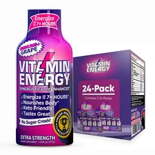 (24 Pack) Vitamin Energy® Immune+ Grape Energy Shots, Clinically Proven