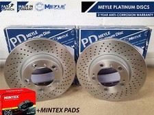 FOR PORSCHE 911 966 CARRERA 97-02 FRONT DRILLED BRAKE DISCS SET AND MINTEX PADS
