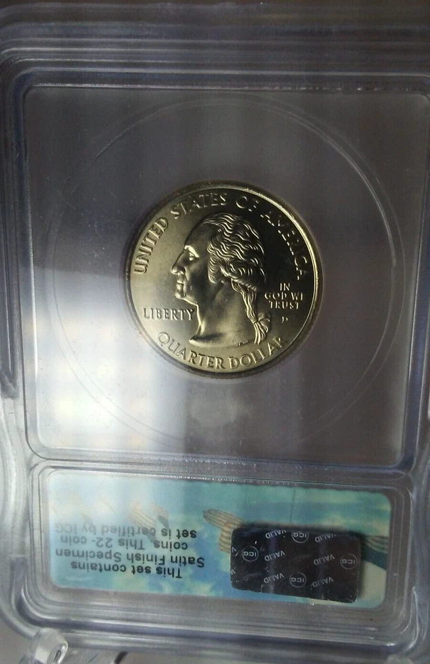 2005 D Satin Finish Oregon State Quarter ICG SP69 - Image 2 of 2