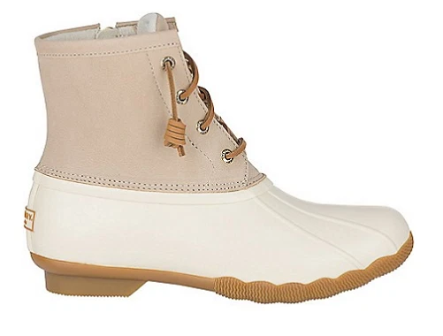 White sperry duck boots womens sale