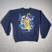 Walt Disney Resort 2015 Pullover Crewneck Sweater Men XL Blue