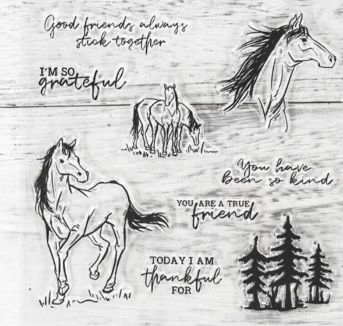 Horse Clear Cling Stamps - Picture 1 of 3