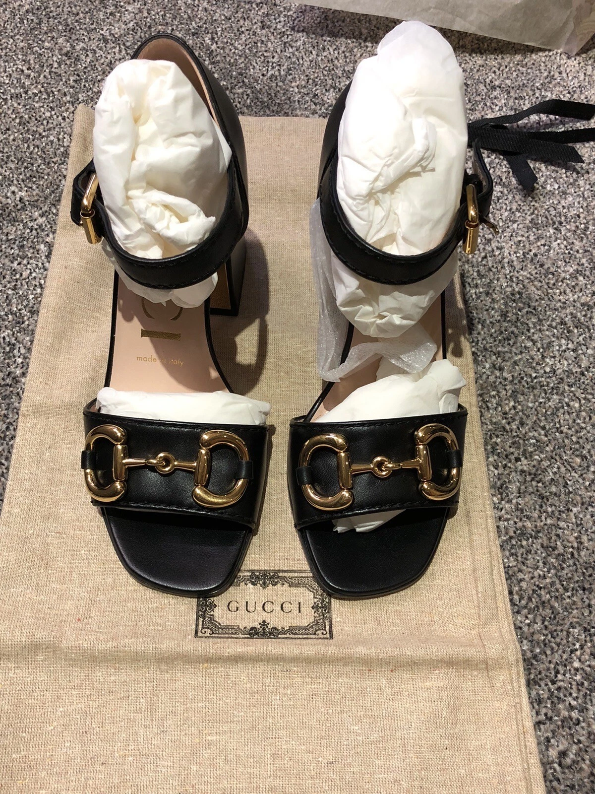 Sandales talons Gucci chaussures mules taille 35,5