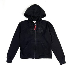 NWT 104 FREDDY Professional Dep.t Black Hooded Sweatshirt S