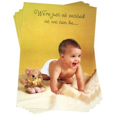 LOT OF 20 Cute HALLMARK NEW BABY ANNOUNCEMENT Cards Envelopes, Family of Three