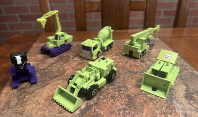 Vintage 1985 G1 Hasbro Transformers Constructicons Devastator Figure Parts Lot