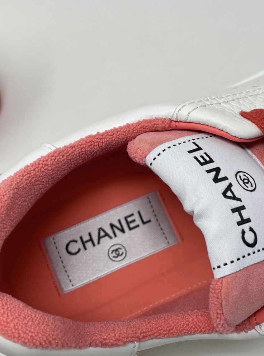 Chanel Sneakers 22P White & Red NIB 38 | eBay