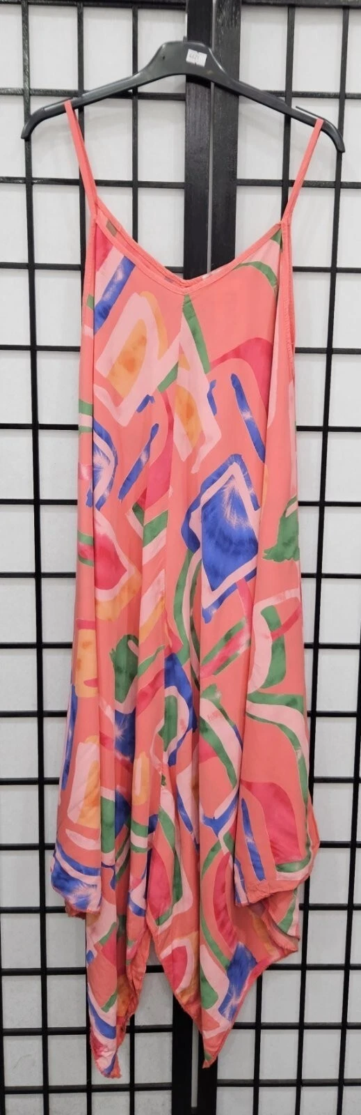 Robe abstraite Hanky Hem pour femme look italien boho midi conviendra au Royaume Uni 10 18
