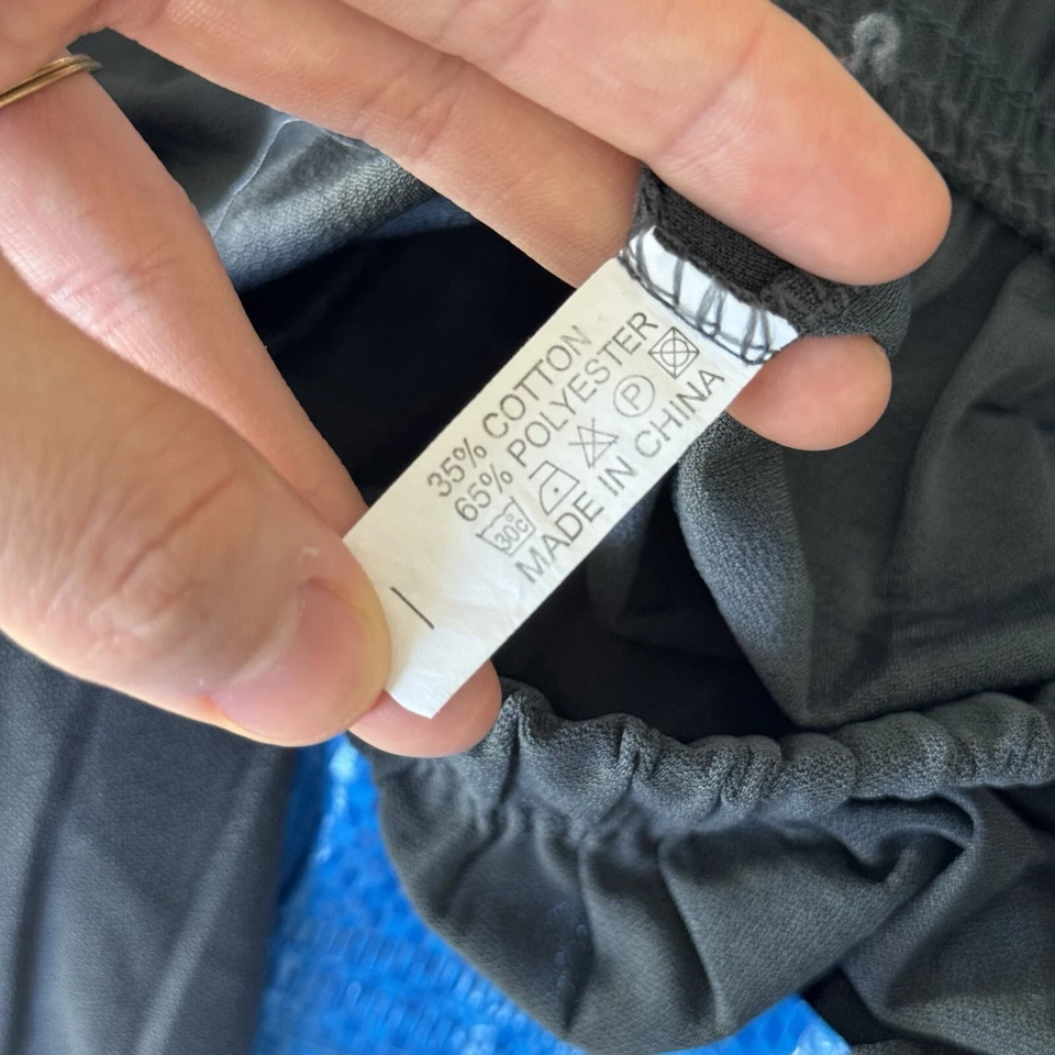 Calça plissada cintura alta transparente tamanho pequeno viagem férias natação resort perna larga - Imagem 3 de 4