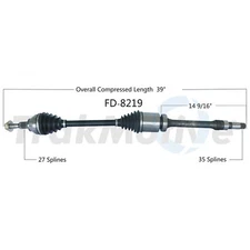 SurTrack FD-8219 CV Axle Shaft